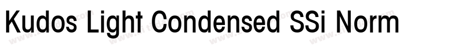 Kudos Light Condensed SSi Normal字体转换